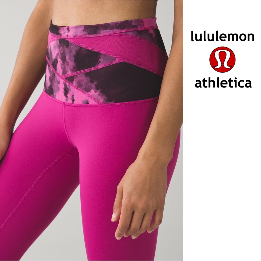 EUC Lululemon Wunder Under Blooming Pixie Pink 6